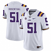 LSU Tigers 51 Dare Rosenthal White Nike College Football Jersey Dzhi,baseball caps,new era cap wholesale,wholesale hats